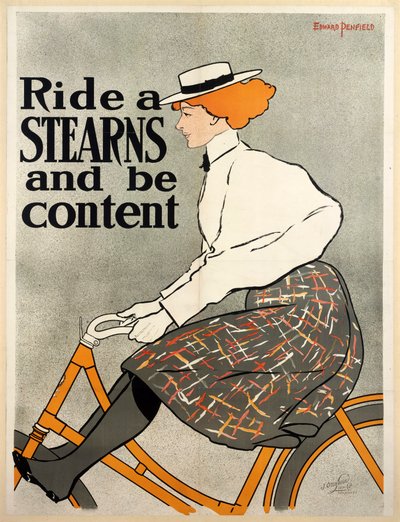 Rijd een Stearns en wees tevreden, c1896 door Edward Penfield