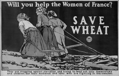 Zal je de vrouwen van Frankrijk helpen? Eerste Wereldoorlog poster door Edward Penfield