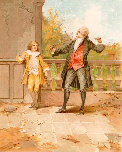 De schermles door Edward Percy Moran