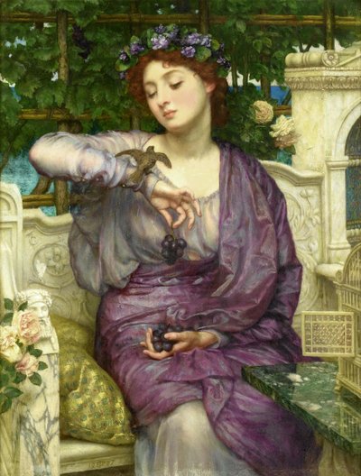Lesbia en haar mus door Edward Poynter