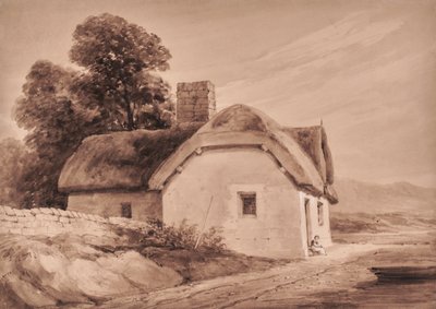 Landschap met huisje door Edward Pretty