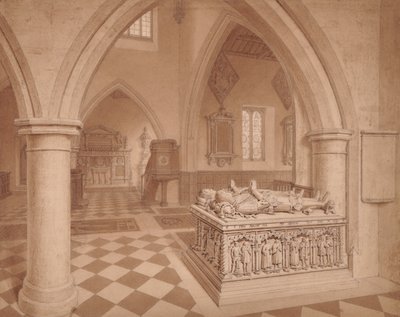 Graf in kerk door Edward Pretty