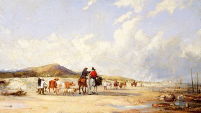 De Zanden oversteken naar de markt van Swansea door Edward Pritchard