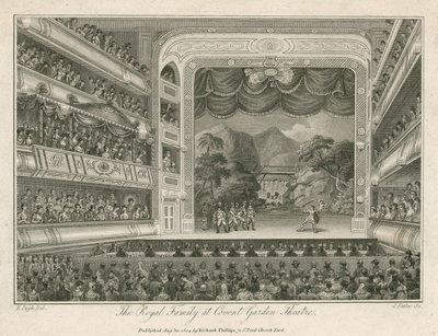 De Koninklijke Familie in Covent Garden Theatre, Londen door Edward Pugh