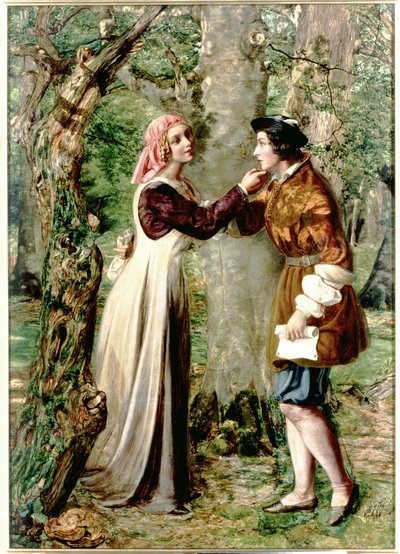 Celia Vertelt Rosalind dat Orlando in het Bos is door Edward Rainford