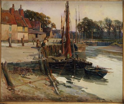 Een Cornish Vissersdorp, 1900 door Edward Reginald Frampton