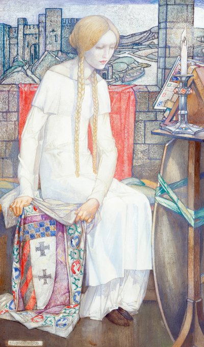 Elaine, 1921 door Edward Reginald Frampton