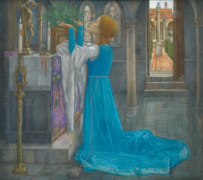 Isabella en de basilicum pot door Edward Reginald Frampton