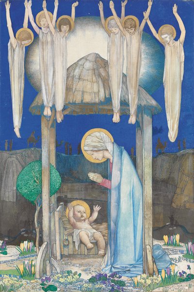 De geboorte van Christus door Edward Reginald Frampton