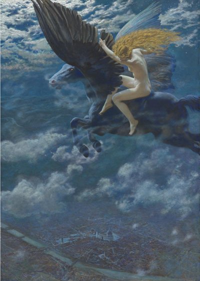Droomidylle Een Walkure door Edward Robert Hughes