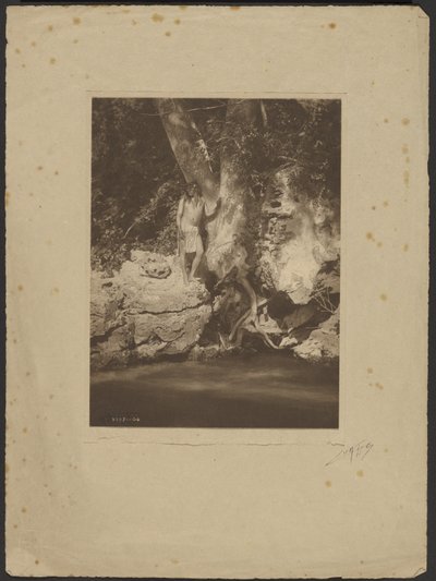 Apache-Zwarte Rivier (Bij de plataan) door Edward S. Curtis