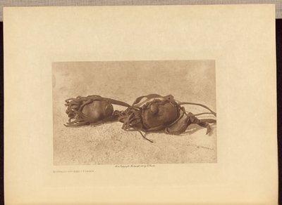 Buffelstenen - Piegan door Edward S. Curtis