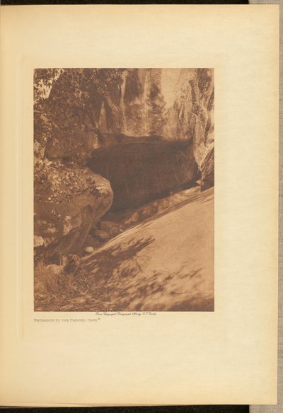 Ingang tot de Painted Cave door Edward S. Curtis
