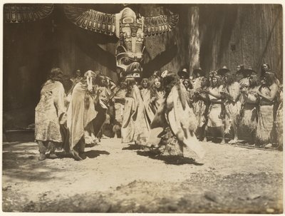 [Naida danst de Dans van het leven en de dood] door Edward S. Curtis
