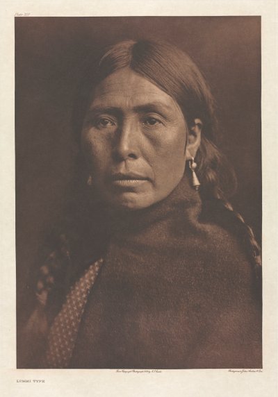 Portfolio IX, Plaat 320: Lummi Type door Edward S. Curtis