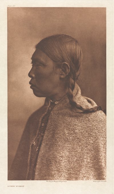 Portfolio IX, Plaat 321: Lummi Vrouw door Edward S. Curtis