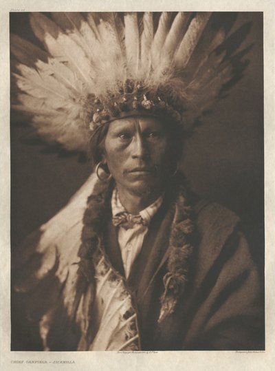 Portefeuille I, Plaat 21: Opperhoofd Garfield-Jicarilla door Edward S. Curtis