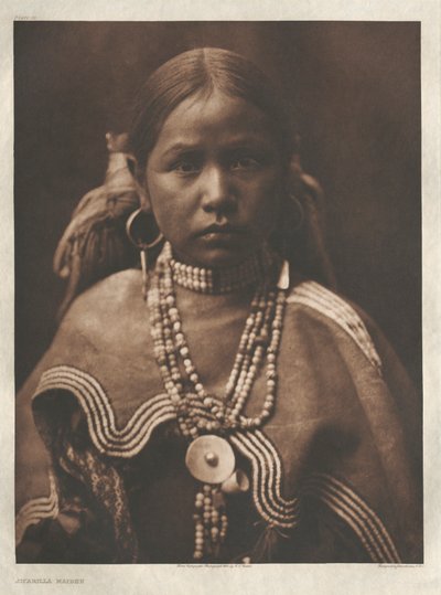 Portfolio I, Plaat 22: Jicarilla meisje door Edward S. Curtis