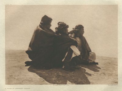 Portfolio I, Plaat 36: Een bezienswaardigheid-Navaho door Edward S. Curtis
