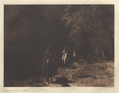 Portfolio I, Plaat 37: Uit de duisternis-Navaho door Edward S. Curtis