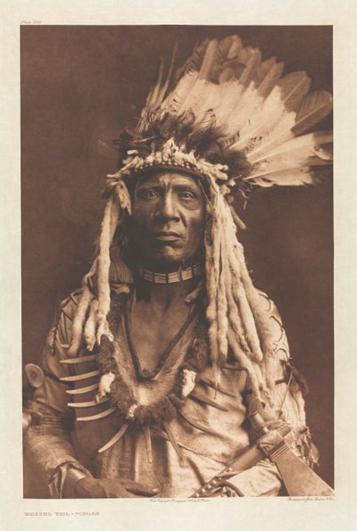 Portfolio VI, Plaat 203: Wezelstaart - Piegan door Edward S. Curtis