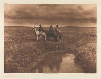Portfolio VI, Plaat 209: De Drie Hoofden - Piegan door Edward S. Curtis