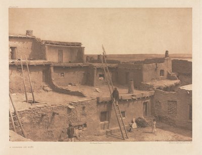 Portfolio XVII, Plaat 615: Een hoek van Zuñi door Edward S. Curtis