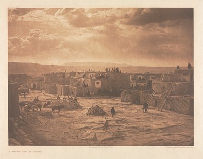 Portfolio XVI, Plaat 565: Een feestdag in Acoma door Edward S. Curtis