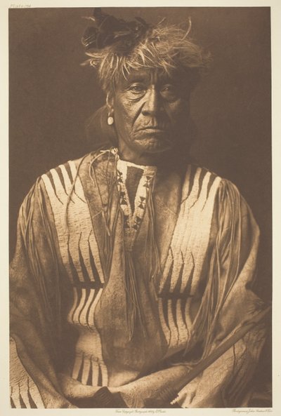 Rode zweep - Atsina door Edward S. Curtis