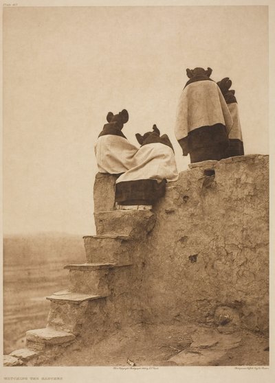 De dansers bekijken door Edward S. Curtis