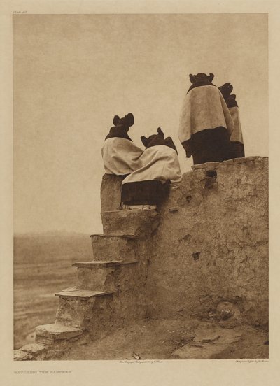 De dansers bekijken door Edward S. Curtis
