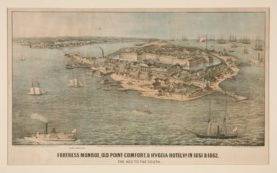 Fort Monroe, Old Point Comfort, & Hygeia Hotel, Va. in 1861 & 1862 door Edward Sachse