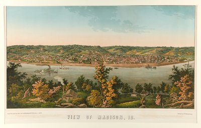 Uitzicht op Madison, Id. (Indiana) door Edward Sachse