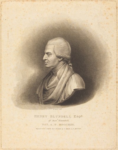 Henry Blundell door Edward Scriven after George Bullock