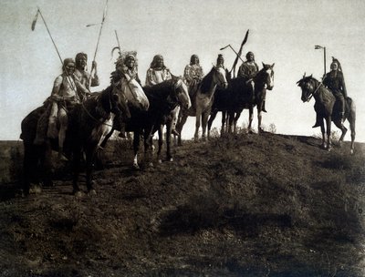 Amerikaanse Indianen: apsaroke krijger te paard door Edward Sheriff Curtis