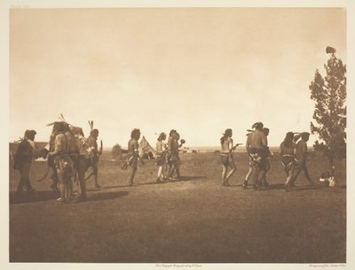 Arikara Medicijnceremonie - Dans van de Broederschap door Edward Sheriff Curtis