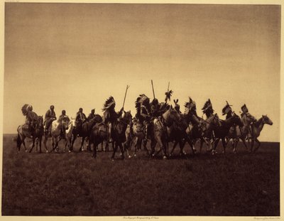 Brate oorlogsgroep door Edward Sheriff Curtis