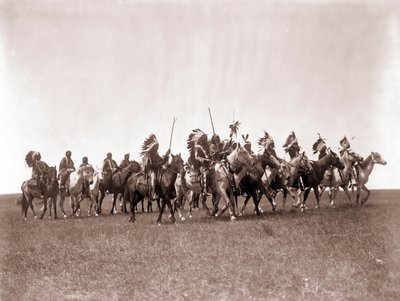 Brule Sioux oorlogspartij door Edward S. Curtis, ca. 1907 door Edward Sheriff Curtis