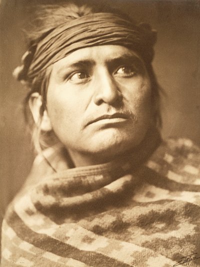 Hoofd van de Woestijn, Navaho door Edward Sheriff Curtis