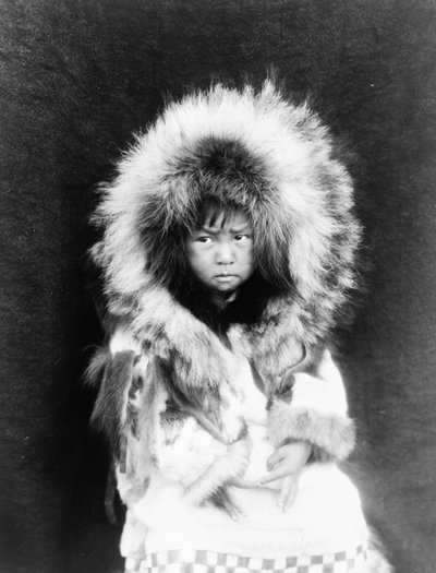 Eskimo-kind van Noatak, Alaska, ca. 1929 door Edward Sheriff Curtis