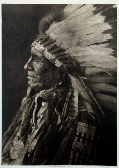 Portret Van Indiaanse Hoofdman door Edward Sheriff Curtis