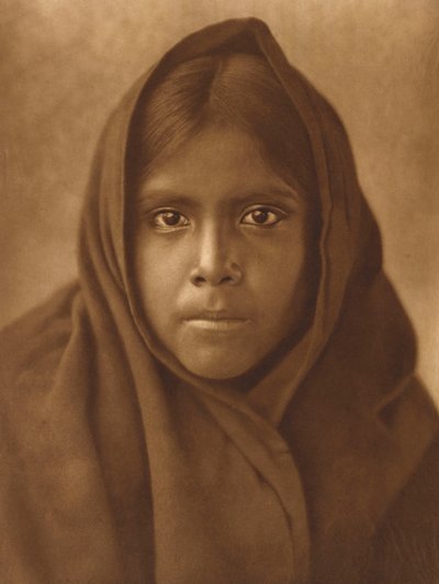 Qahatika Meisje, c.1907 door Edward Sheriff Curtis