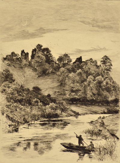 De Duif: Kasteel Tutbury, ca. 1880 door Edward Slocombe