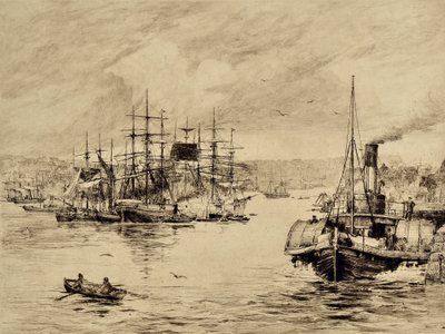 De Tyne: Bij Shields, ca. 1880 door Edward Slocombe