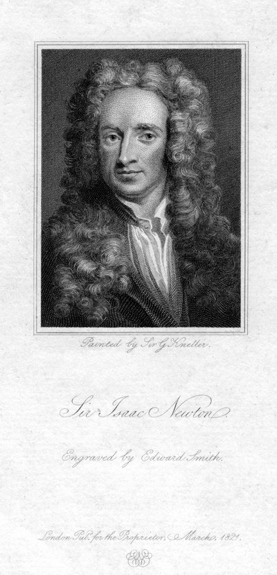 Sir Isaac Newton, Engelse wiskundige, astronoom en natuurkundige, 1821 door Edward Smith