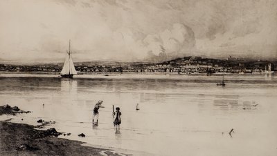Broughty Ferry vanaf Tayport door Edward Smith Hodgson