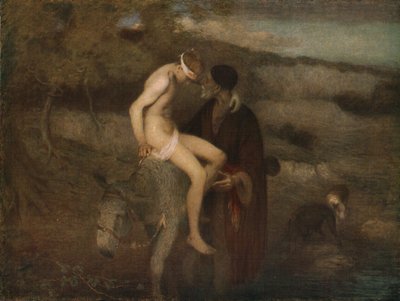 De Barmhartige Samaritaan, ca. 1890, ca. 1930 door William Edward Stott