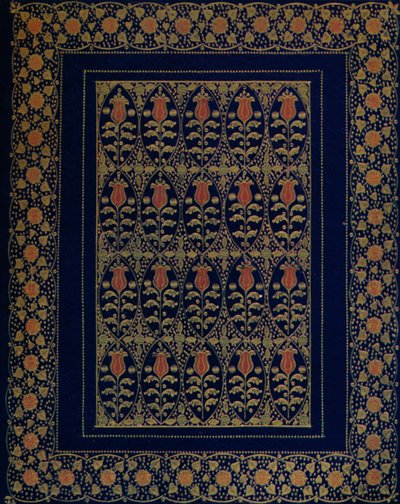 Boekbinden in blauw Marokko met inleg en goudbewerking door Edward Sullivan