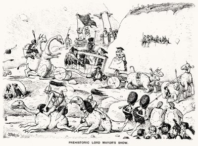 Prehistorische Lord Mayors Show door Edward Tennyson Reed