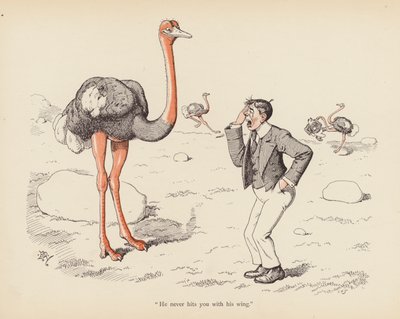 Staarten met een Twist: De Struisvogel door Edward Tennyson Reed